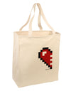 Couples Pixel Heart Design - Left Large Grocery Tote Bag by TooLoud-Grocery Tote-TooLoud-Natural-Large-Davson Sales