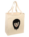 Cute Pixel Vampire Female Large Grocery Tote Bag-Grocery Tote-TooLoud-Natural-Large-Davson Sales
