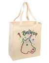 I Believe in Unicorns Large Grocery Tote Bag-Grocery Tote-TooLoud-Natural-Large-Davson Sales