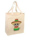 Cat with Sombrero and Poncho Large Grocery Tote Bag by TooLoud-Grocery Tote-TooLoud-Natural-Large-Davson Sales