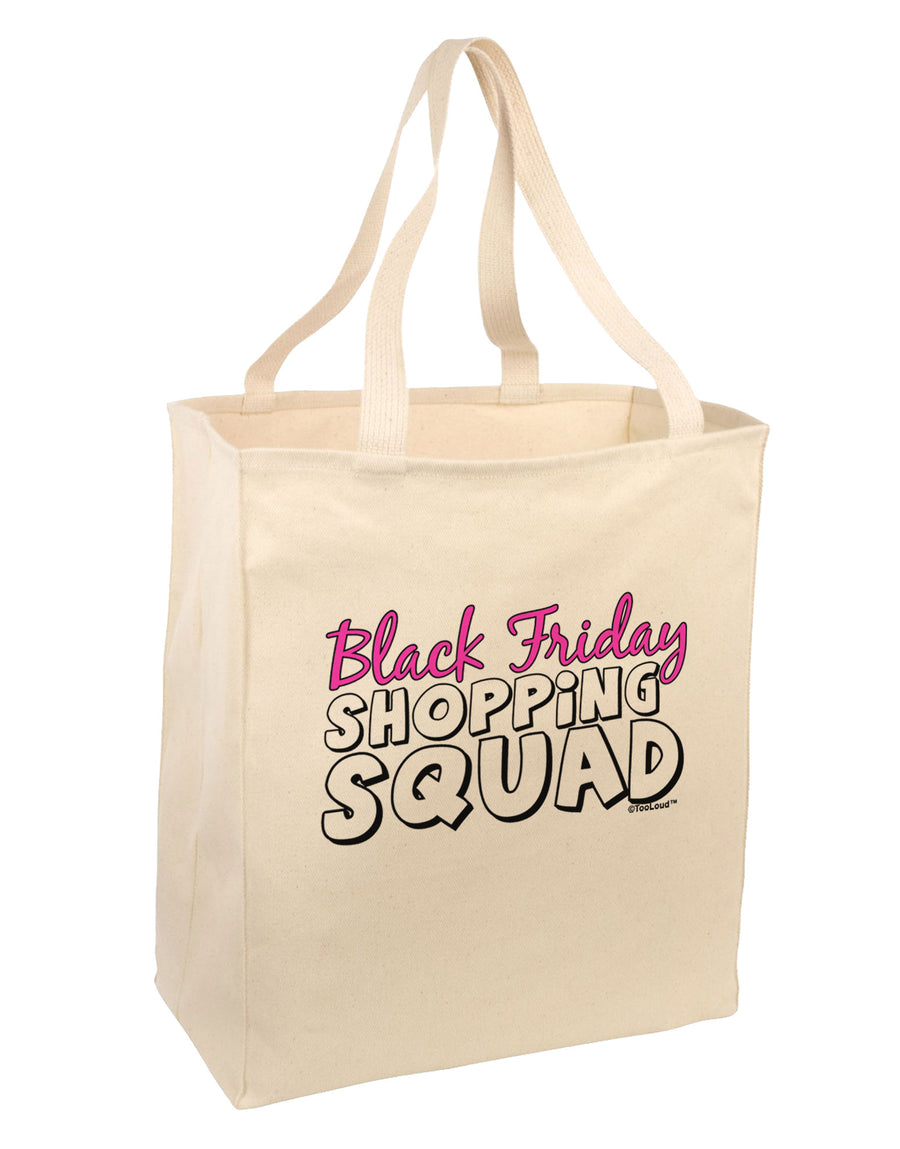 Black Friday Shopping Squad Large Grocery Tote Bag-Grocery Tote-TooLoud-Natural-Large-Davson Sales