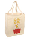 Dilly Dilly Funny Beer Large Grocery Tote Bag-Natural by TooLoud-Grocery Tote-TooLoud-Natural-Large-Davson Sales