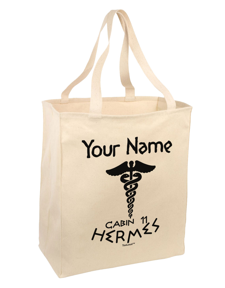 Personalized Cabin 11 Hermes Large Grocery Tote Bag by TooLoud-Grocery Tote-TooLoud-Natural-Large-Davson Sales