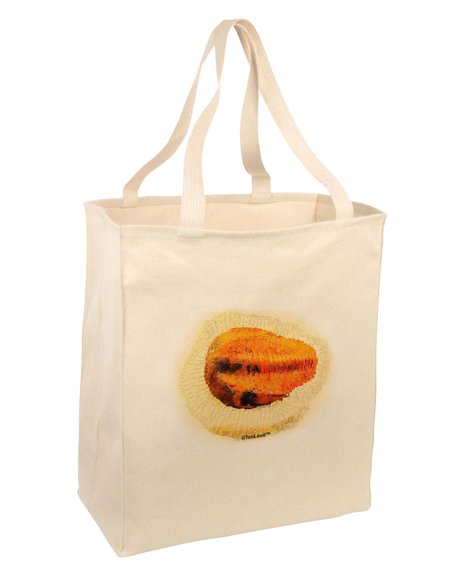 Trilobite Fossil Watercolor Large Grocery Tote Bag-Grocery Tote-TooLoud-Natural-Large-Davson Sales