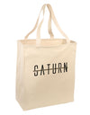 Planet Saturn Text Only Large Grocery Tote Bag by TooLoud-Grocery Tote-TooLoud-Natural-Large-Davson Sales