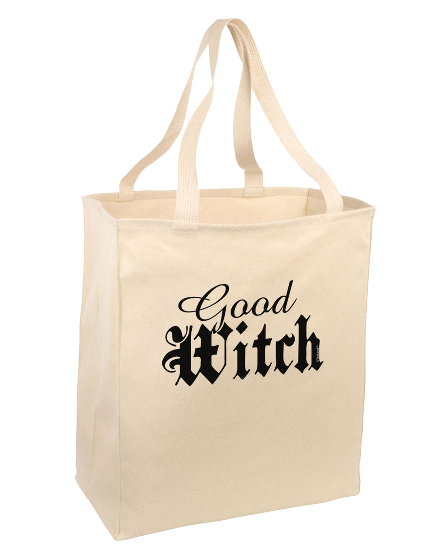 Good Witch - Halloween Text Large Grocery Tote Bag-Grocery Tote-TooLoud-Natural-Large-Davson Sales