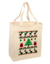 Tree with Gifts Ugly Christmas Sweater Large Grocery Tote Bag-Grocery Tote-TooLoud-Natural-Large-Davson Sales