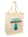 Winter Wonderland Snowman Large Grocery Tote Bag-Grocery Tote-TooLoud-Natural-Large-Davson Sales