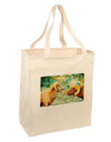 Two Bighorn Rams Watercolor Large Grocery Tote Bag-Grocery Tote-TooLoud-Natural-Large-Davson Sales