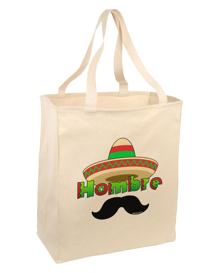 Hombre Sombrero Large Grocery Tote Bag by TooLoud-Grocery Tote-TooLoud-Natural-Large-Davson Sales