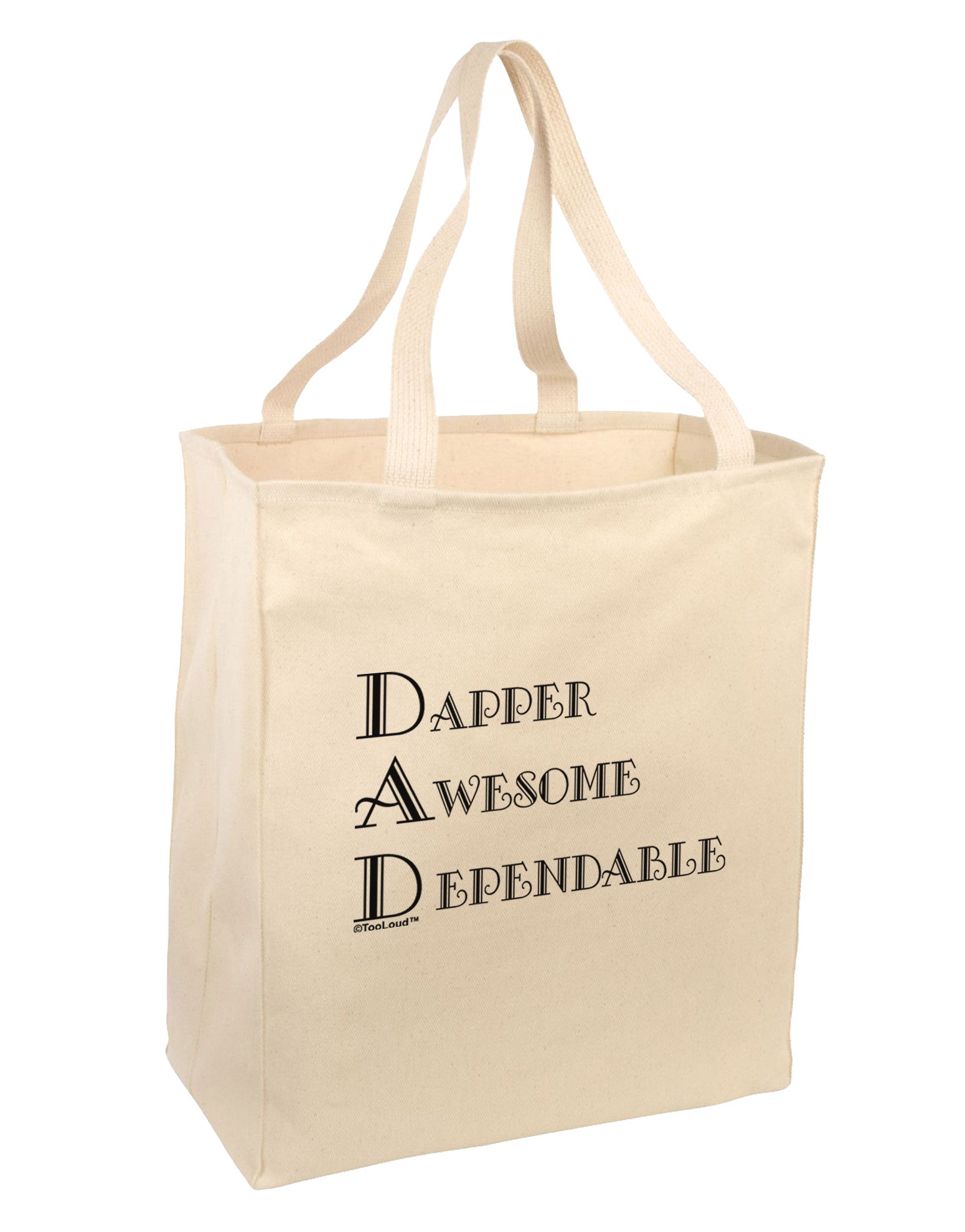 DAD - Acronym Large Grocery Tote Bag by TooLoud-Grocery Tote-TooLoud-Natural-Large-Davson Sales
