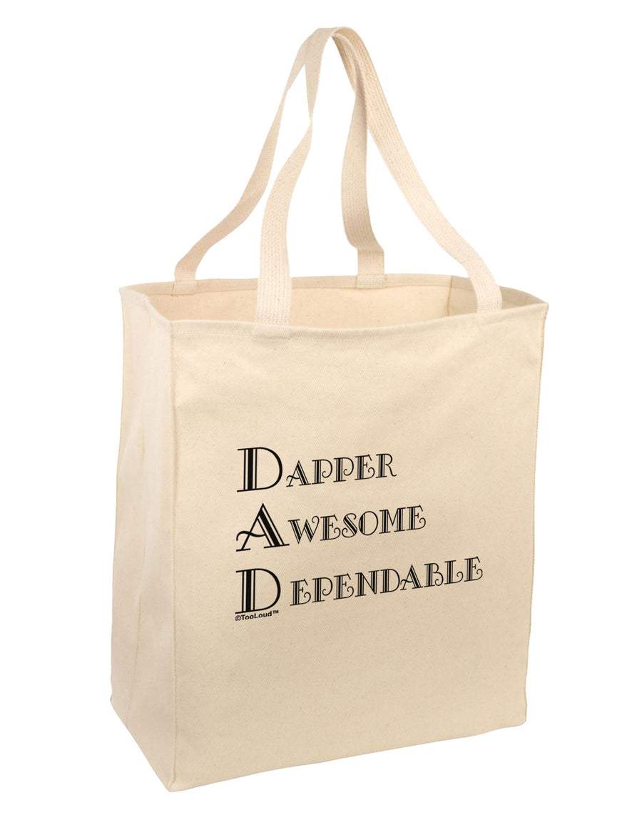 DAD - Acronym Large Grocery Tote Bag by TooLoud-Grocery Tote-TooLoud-Natural-Large-Davson Sales