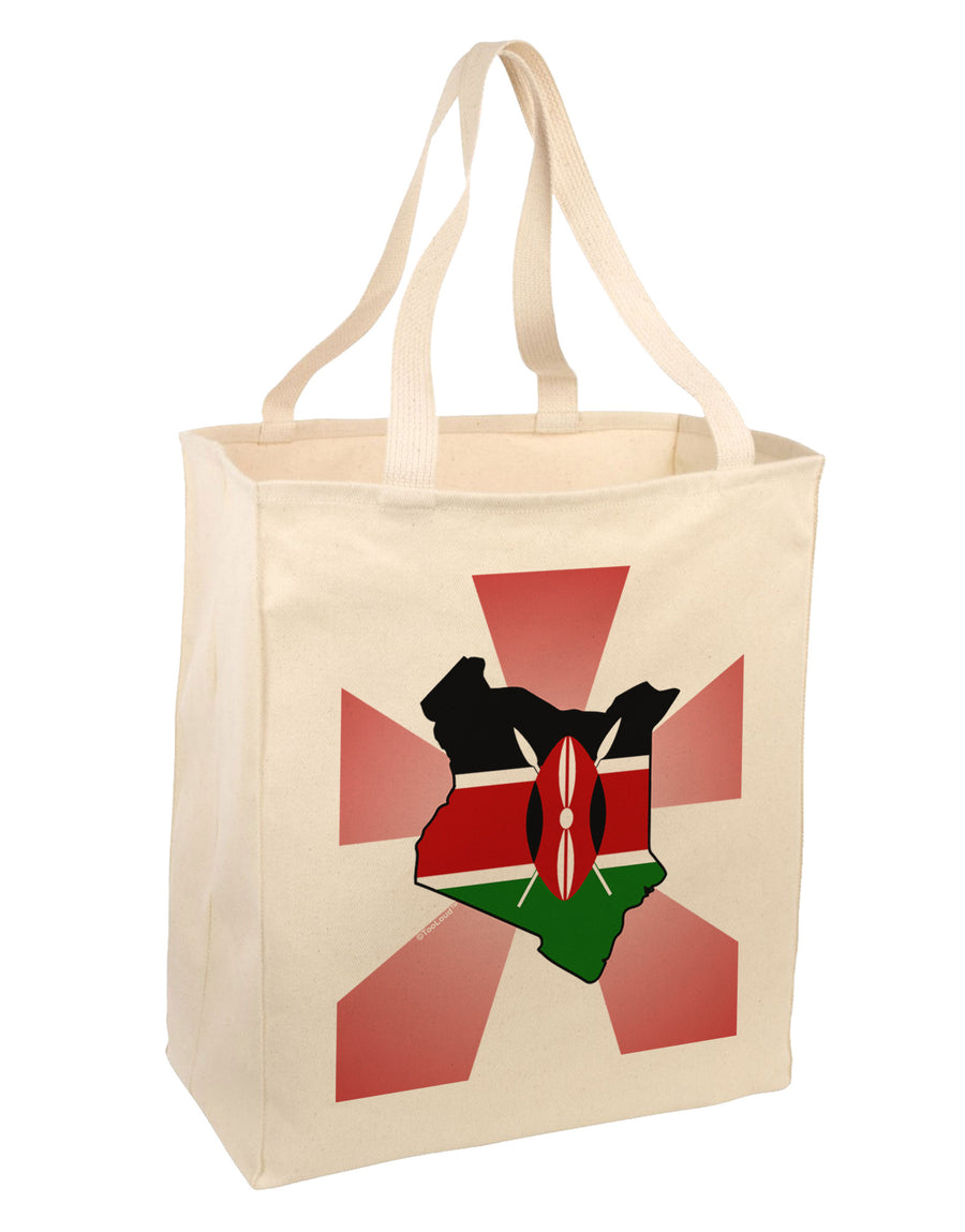 Kenya Flag Design Large Grocery Tote Bag-Grocery Tote-TooLoud-Natural-Large-Davson Sales