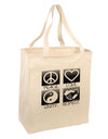 PLUR Squares BnW Large Grocery Tote Bag-Grocery Tote-TooLoud-Natural-Large-Davson Sales