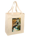 Rockies Waterfall Large Grocery Tote Bag-Natural-Grocery Tote-TooLoud-Natural-Large-Davson Sales