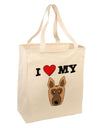 I Heart My - Cute German Shepherd Dog Large Grocery Tote Bag by TooLoud-Grocery Tote-TooLoud-Natural-Large-Davson Sales