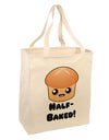 Half Baked Cute Roll Large Grocery Tote Bag-Grocery Tote-TooLoud-Natural-Large-Davson Sales