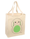 Cute Bunny with Floppy Ears - Green Large Grocery Tote Bag by TooLoud-Grocery Tote-TooLoud-Natural-Large-Davson Sales