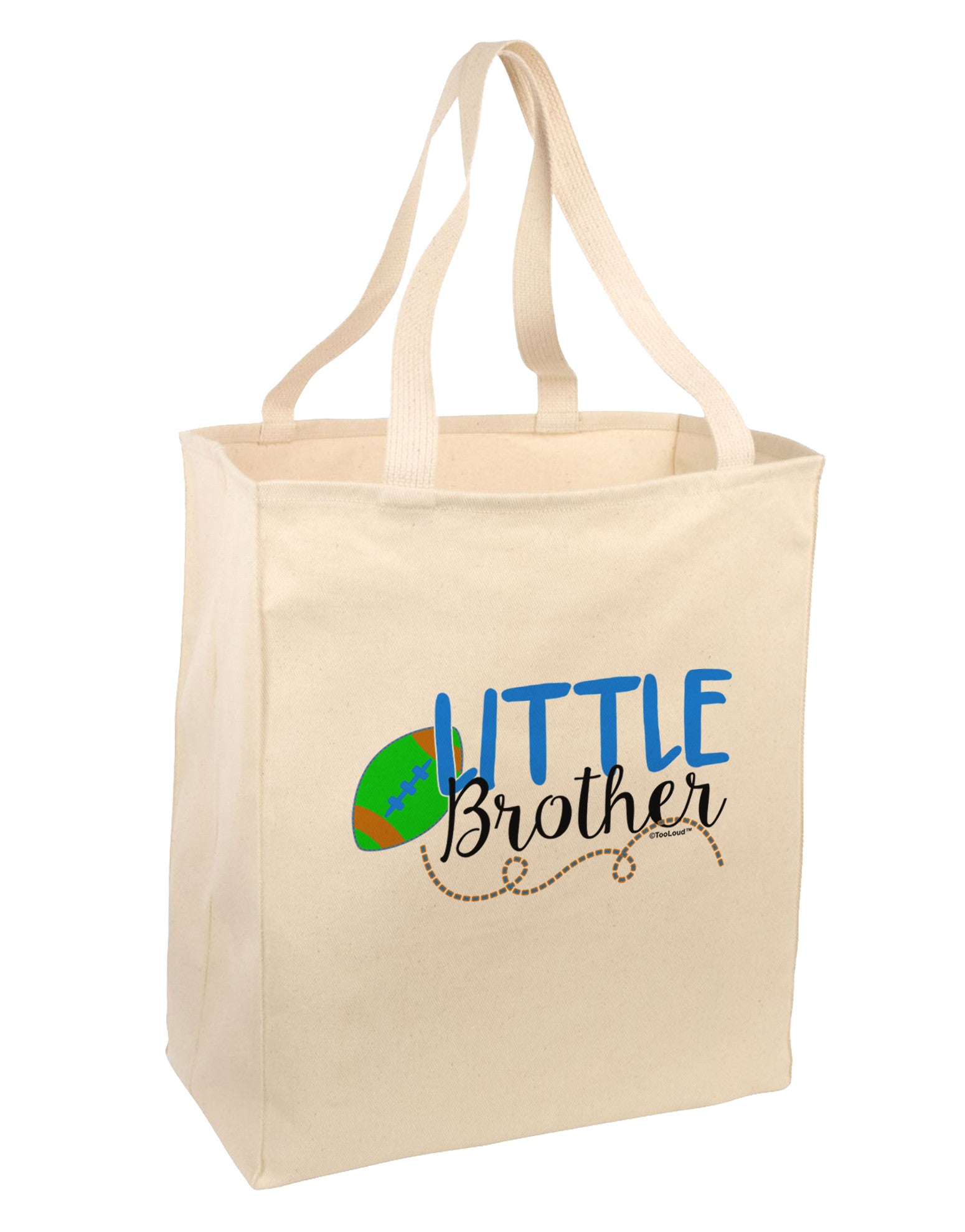 Little Brother Large Grocery Tote Bag-Natural-Grocery Tote-TooLoud-Natural-Large-Davson Sales