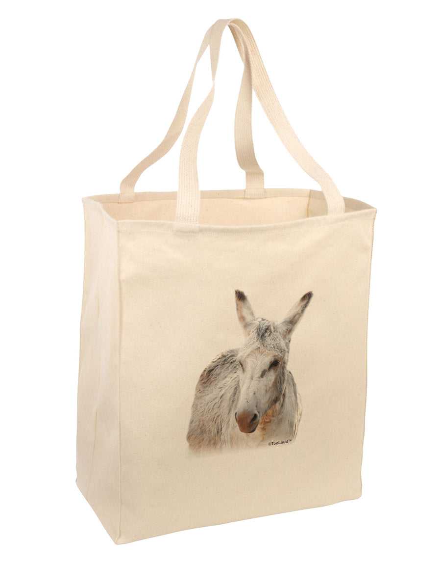 Burro Cutout Large Grocery Tote Bag-Natural-Grocery Tote-TooLoud-Natural-Large-Davson Sales