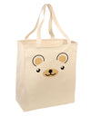 Kyu-T Ears - Beartholomew Teddy Bear Large Grocery Tote Bag-Grocery Tote-TooLoud-Natural-Large-Davson Sales