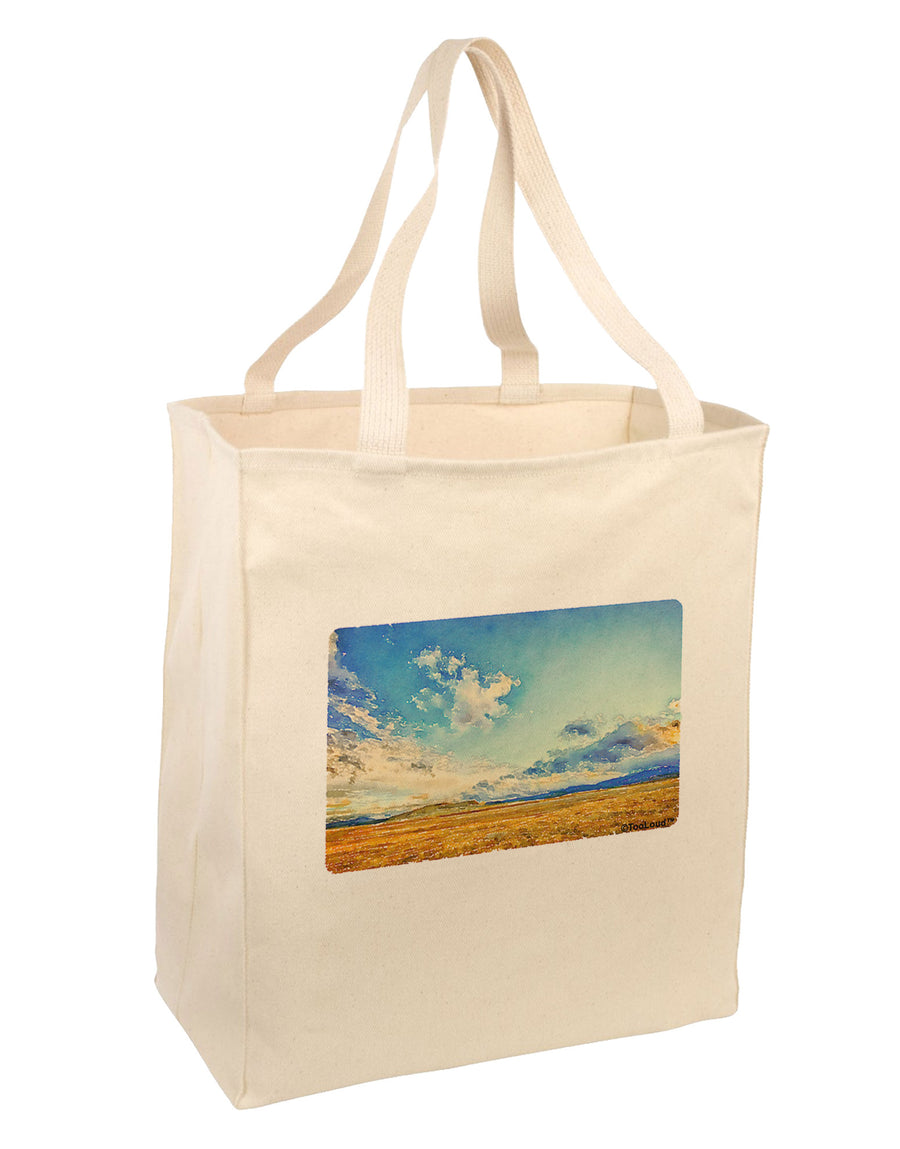 Garden of the Gods Watercolor Large Grocery Tote Bag-Grocery Tote-TooLoud-Natural-Large-Davson Sales