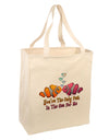 Kissy Clownfish Only Fish In The Sea Large Grocery Tote Bag-Grocery Tote-TooLoud-Natural-Large-Davson Sales