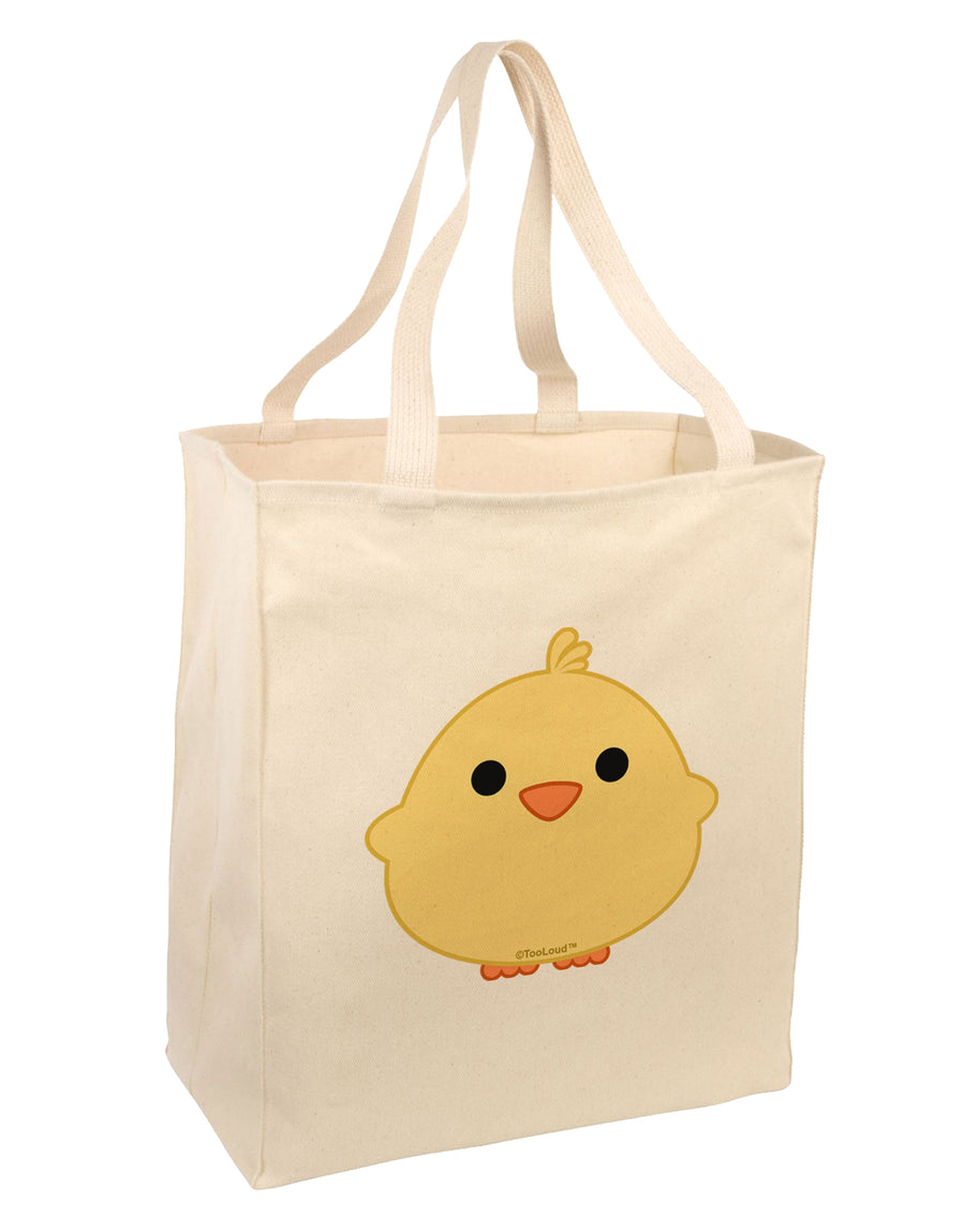 Cute Little Chick - Yellow Large Grocery Tote Bag by TooLoud-Grocery Tote-TooLoud-Natural-Large-Davson Sales