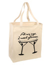 At My Age I Need Glasses - Martini Distressed Large Grocery Tote Bag by TooLoud-Grocery Tote-TooLoud-Natural-Large-Davson Sales