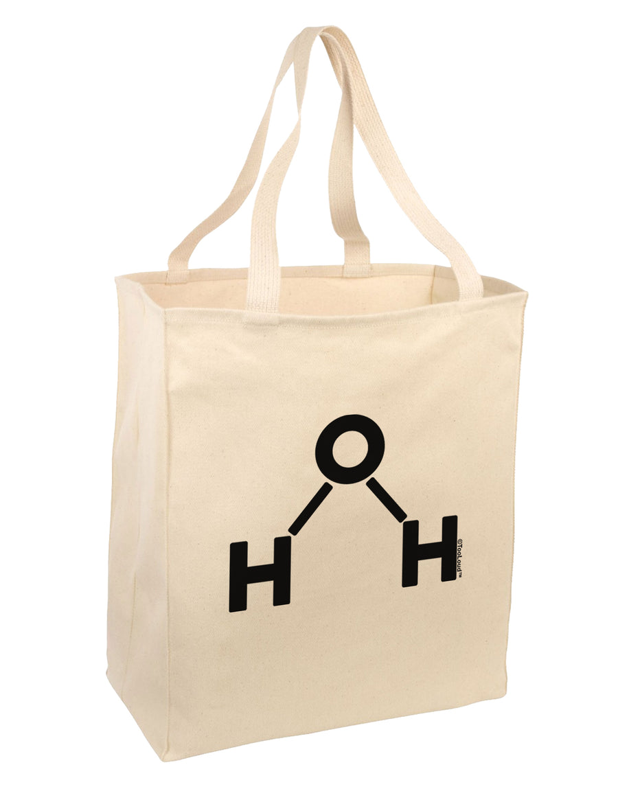 Water Molecule Text Large Grocery Tote Bag by TooLoud-Grocery Tote-TooLoud-Natural-Large-Davson Sales