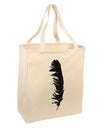 Black Feather Large Grocery Tote Bag-Natural-Grocery Tote-TooLoud-Natural-Large-Davson Sales