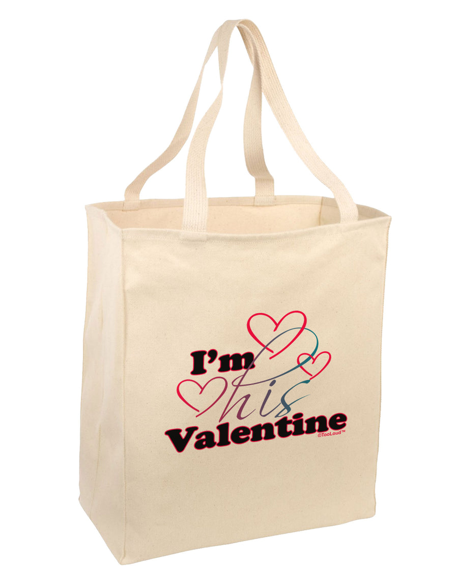 I'm HIS Valentine Large Grocery Tote Bag-Grocery Tote-TooLoud-Natural-Large-Davson Sales