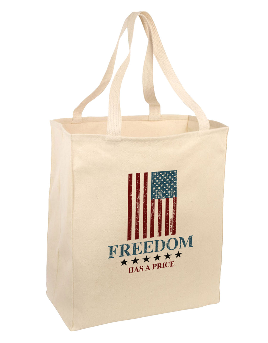 Freedom Flag Color Large Grocery Tote Bag-Grocery Tote-TooLoud-Natural-Large-Davson Sales