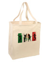 Mexican Flag - Dancing Silhouettes Large Grocery Tote Bag by TooLoud-Grocery Tote-TooLoud-Natural-Large-Davson Sales