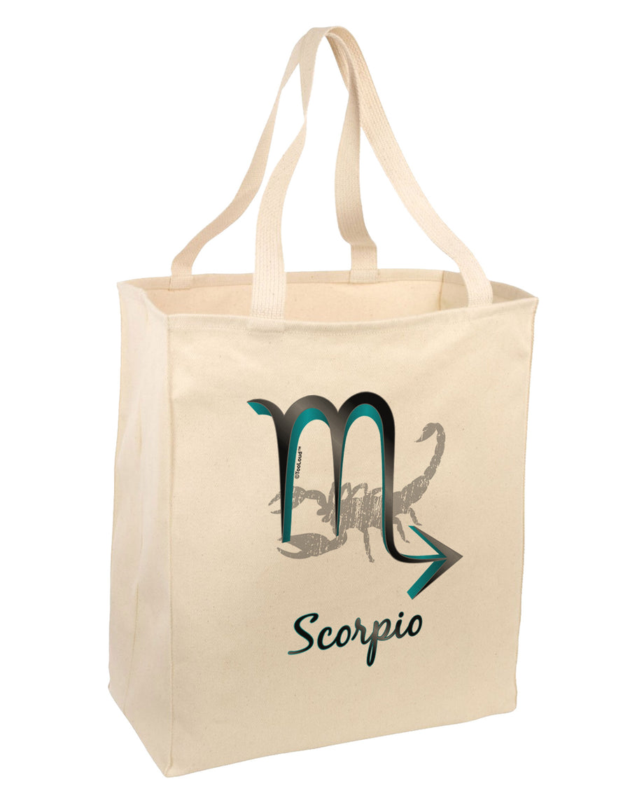 Scorpio Symbol Large Grocery Tote Bag-Grocery Tote-TooLoud-Natural-Large-Davson Sales