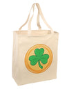 Shamrock Button Vector Design Large Grocery Tote Bag by TooLoud-Grocery Tote-TooLoud-Natural-Large-Davson Sales