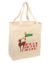 Rudolf Ratchet Reindeer Color Text Large Grocery Tote Bag-Grocery Tote-TooLoud-Natural-Large-Davson Sales