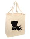 Louisiana - United States Shape Large Grocery Tote Bag-Grocery Tote-TooLoud-Natural-Large-Davson Sales