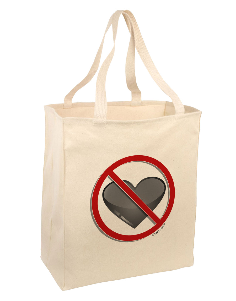 No Love Symbol Large Grocery Tote Bag-Grocery Tote-TooLoud-Natural-Large-Davson Sales