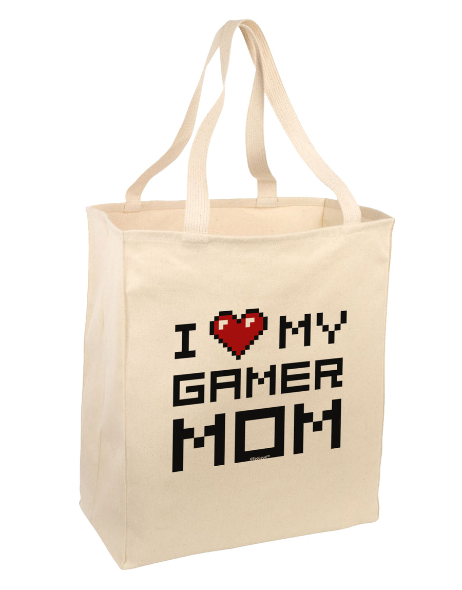 I Heart My Gamer Mom Large Grocery Tote Bag by TooLoud-Grocery Tote-TooLoud-Natural-Large-Davson Sales