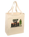 Drop The Bass Fish Large Grocery Tote Bag-Grocery Tote-TooLoud-Natural-Large-Davson Sales