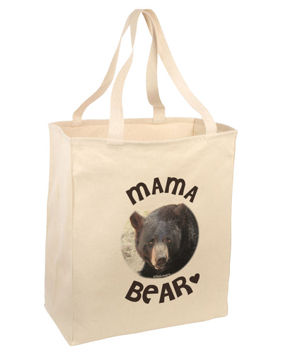 Black Bear - Mama Bear Large Grocery Tote Bag-Natural-Grocery Tote-TooLoud-Natural-Large-Davson Sales