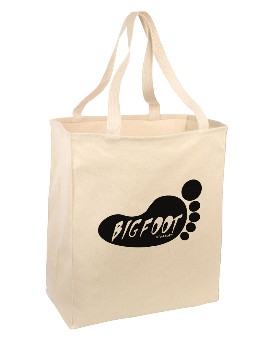 Bigfoot Large Grocery Tote Bag by TooLoud-Grocery Tote-TooLoud-Natural-Large-Davson Sales