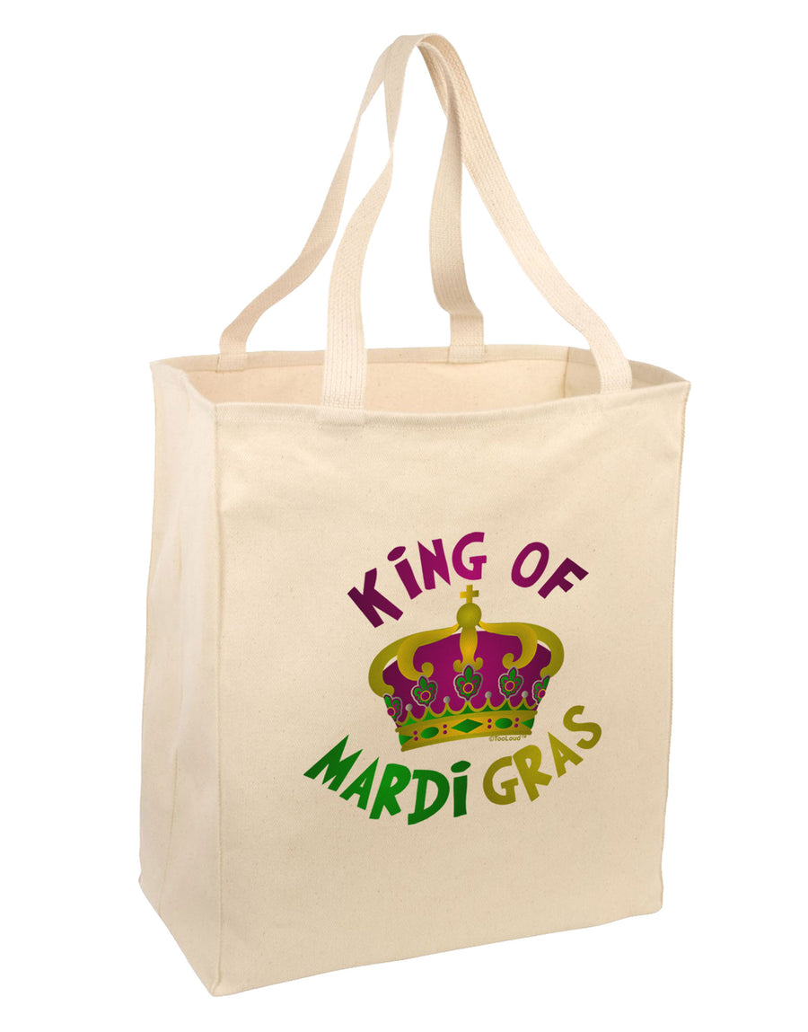 King Of Mardi Gras Large Grocery Tote Bag-Grocery Tote-TooLoud-Natural-Large-Davson Sales