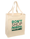 Don't Shop Adopt Large Grocery Tote Bag-Grocery Tote-TooLoud-Natural-Large-Davson Sales