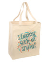 Happy 4th of July - Fireworks Design Large Grocery Tote Bag-Grocery Tote-TooLoud-Natural-Large-Davson Sales