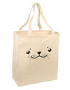 Kyu-T Face - Sealie the Cute Seal Large Grocery Tote Bag-Grocery Tote-TooLoud-Natural-Large-Davson Sales