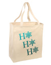 Ho Ho Ho Snowflakes Large Grocery Tote Bag-Grocery Tote-TooLoud-Natural-Large-Davson Sales