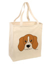 Cute Beagle Dog Large Grocery Tote Bag by TooLoud-Grocery Tote-TooLoud-Natural-Large-Davson Sales