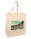 CO Rockies View with Text Large Grocery Tote Bag-Natural-Grocery Tote-TooLoud-Natural-Large-Davson Sales